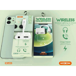 MOXOM μετατροπέας Lightning male σε 3.5mm / Lightning female Λευκό MX-AX16