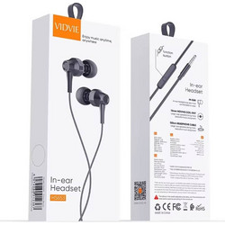 Vidvie HS653 Handsfree Ακουστικά με Βύσμα 3.5mm Jack Με Μικρόφωνο και κουμπί απάντησης - Λευκό