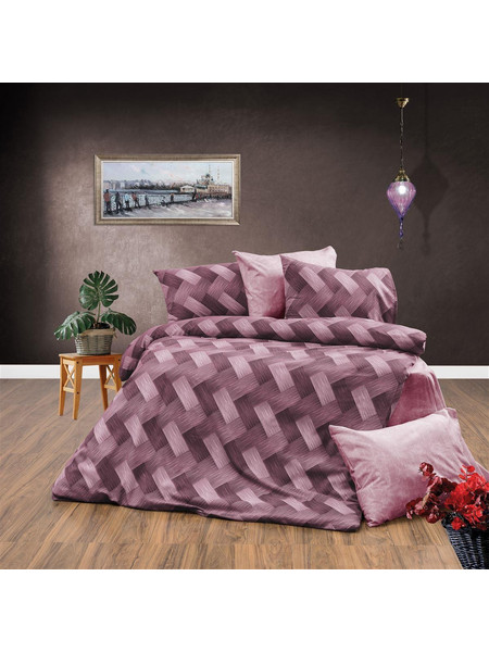 ΣΕΝΤΟΝΙΑ ΕΜΠΡΙΜΕ ΣΕΤ 3 τεμ Αλκμήνη 453 160X240 Mauve 70/30 Cott/Pol - Dimcol