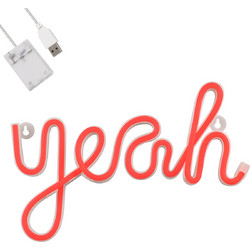 Φωτεινή ταμπέλα GloboStar Yeah NEON LED κόκκινη