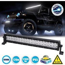 GloboStar(R) 85462 PRO Series Μπάρα Ίσια - Straight για Αυτοκίνητα & Φορτηγά LED CREE XBD 120W 12000lm DC 10-30V Αδιάβροχη IP65 Ψυχρό Λευκό 6000K
