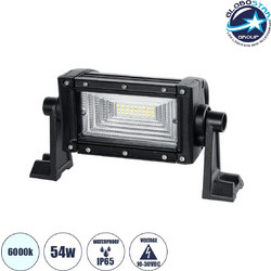 GloboStar(R) 85480 Μπάρα LED Pencil Beam 7D 2835 SMD 54W 10-30V για Αυτοκίνητα & Φορτηγά LED CREE XBD 6480lm 15 DC 10-30V Αδιάβροχη IP65 Ψυχρό Λευκό 6000K - Μ22 x Π10 x Υ11cm