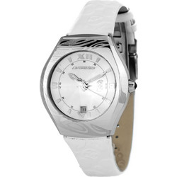 Chronotech Ανδρικό Ρολόι με Λευκό Δερμάτινο Λουράκι CT7694M-02