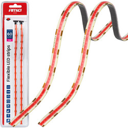 Amio - Ταινία LED COB 12V Ροζ 2x30cm Flexible για Εντυπωσιακό Εσωτερικό Φωτισμό & Easy Install - Σετ 2 Τεμ. (04570/AM)