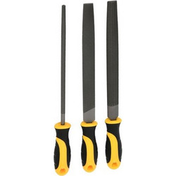 DELI DELI σετ λίμες DL75108 με αντιολισθητική λαβή, μετάλλου, 200mm, 3τμχ