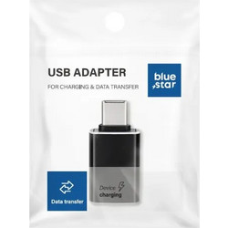 Blue Star Προσαρμογέας USB A 3.0 σε Type C - μαύρο
