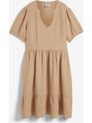 Φόρεμα oversized από βαμβακερή μουσελίνα