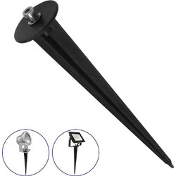 GLOBOSTAR GARDENBASE 75593 Καρφωτή Βάση για Φωτιστικά & Προβολάκια Κήπου - Μαύρο - Μ2.4 x Π2.4 x Υ16cm