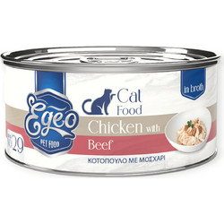 Egeo Pet Food Adult with Chicken & Beef in Broth 70gr