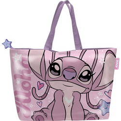 Παιδική Τσάντα Θαλάσσης Angel 'Lilo - Stitch' Μοβ Χρώμα 48x32cm