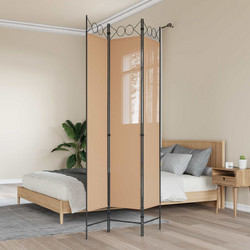 3-Panel Room Divider Μπεζ 120 x 220 cm Ύφασμα 42039203