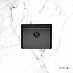Apell Metamorfosis MEM54-411 Υποκαθήμενος Νεροχύτης Inox Σατινέ Black 54x44cm