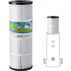 VEVOR Pool Filter Cartridge, 50 Sq. Ft Spa Hot Tub Filter Cartridge Replacement, Compatible with Hayward C500, CX500-RE, Pleatco, Secure for Kids & Pet, Trilobal Pleated, Easy to Clean