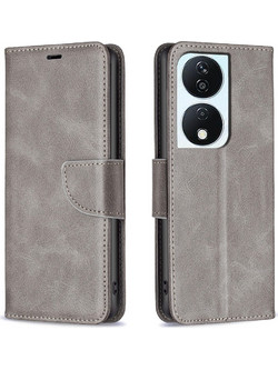 Tel1 Honor X7Β 4G / X7B 5G / Honor 90 Retro Lambskin Pure Color Θήκη Βιβλίο - Grey