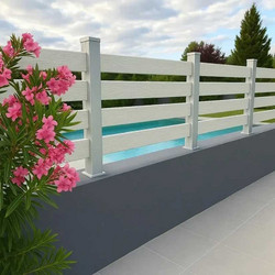 WPC 3D σανίδα περίφραξης 2x12x360cm λευκό 70214 - SW-70214