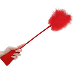 Ouch! Crop with Feather Red