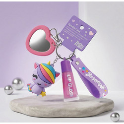 HappiHobbi Μπρελόκ με Lip Gloss & Φιγούρα Μονόκερο σε 2 Σχέδια για 6+ Ετών