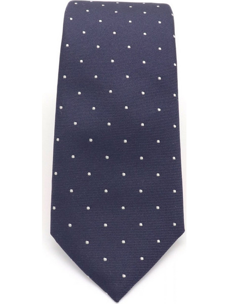 HUGO ΓΡΑΒΑΤΑ ΠΟΥΑ TIE 6CM ΜΠΛΕ-ΛΕΥΚΟ