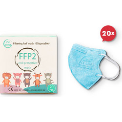 Tiexiong FFP2 Filtering Half Mask Παιδική Γαλάζια 20τμχ