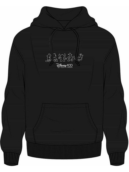Cerda Silhouette Disney Characters 100 Ανδρικό Φούτερ με Κουκούλα Μαύρο
