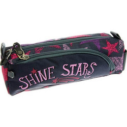 Pulse Teens Shine Like The Stars Κασετίνα Βαρελάκι με 2 Θήκες Γκρι 120800