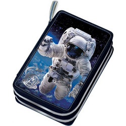Graffiti Astronaut Κασετίνα Γεμάτη με 2 Θήκες Μπλε 211335