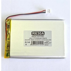 Hadex Rechargeable battery LiPo 3.7V/2500mAh R30A (555075)