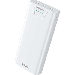WK WP-121 Power Bank 20000mAh 12W με Διπλή Έξοδο USB-A & Φόρτιση Λευκό Powerbank