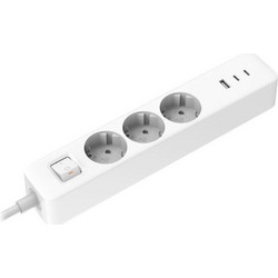 Xiaomi Πολύπριζο 3 Θέσεων με 2 USB-A, USB-C και Καλώδιο 1.4m BHR07UKEU