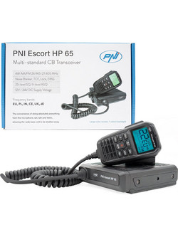 PNI Escort HP 65 ASQ CB Αυτοκινήτου Multi-Standard 4W AM/FM, 12V/24V, Noise Blanker, Χειριστήρια στο Μικρόφωνο