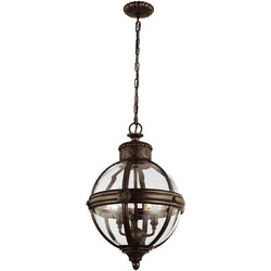 Feiss Adams3 Light Pendant British Bronze E1-FE-ADAMS-3P-BRZ Κρεμαστό Φωτιστικό Οροφής