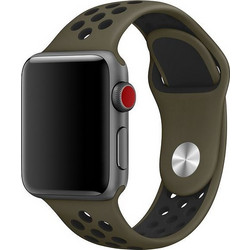WiWu Dual Color Sport Λουράκι Σιλικόνης Khaki / Black (Apple Watch 38 / 40 / 41mm)