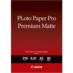 Canon Φωτογραφικό Χαρτί Premium Matte A3 210g/m 20 φύλλα (8657B006) (CAN-PM101A3)