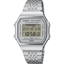 Casio Ψηφιακό Ανδρικό Ρολόι Χρονογράφος με Ασημί Μεταλλικό Μπρασελέ ABL-100WE-7A