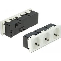 DELOCK τριπλό module πρίζας ρεύματος Easy 45 81323, 45 45x45mm, 5τμχ