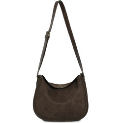 Bag to Bag Γυναικεία Τσάντα Χιαστί Σουέτ Χακί με Στενό Λουρί WL1095