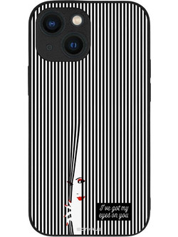 Sonique Stripe Stories Series Θήκη Eye on You - Black (iPhone 13 Mini)