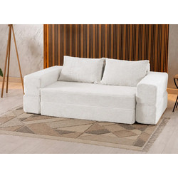All4Home Ohri Τριθέσιος Καναπές Cream 210x56x117cm