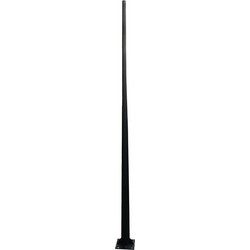 POLE - ΚΟΛΩΝΑ ΧΑΛΥΒΔΙΝΗ ΓΙΑ ΒΑΣΗ 300x300mm ΚΩΝΙΚΗ ME ΘΥΡΙΔΑ ΕΠΙΣΚΕΨΗΣ RAL 7016 Φ60x114x3000mm / F601143MCT