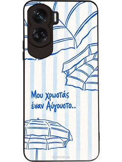 Sonique Stripe Stories Series Θήκη (Honor 90 Lite 5G) με Σχέδιο «Αύγουστος»