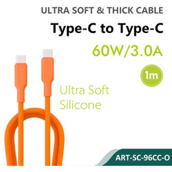 Siipro Καλώδιο USB-C to USB-C 60W 1m Πορτοκαλί