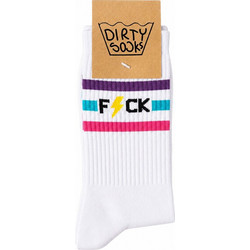 Dirty Socks F-Thunder Ανδρικές Κάλτσες Λευκές