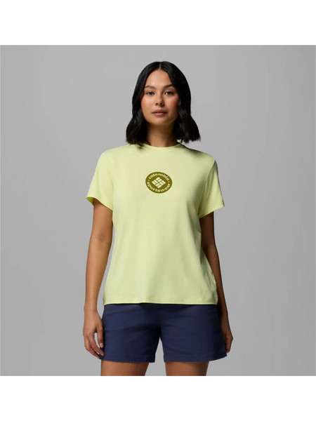 Columbia Parsons Point T-Shirt Citron Haze Heather - Γυναικείο Μπλουζάκι με Τύπωμα - 2154951-775