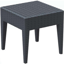 Genomax Miami Τετράγωνο Τραπέζι Κήπου Rattan Γκρι 1219921139