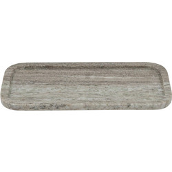 Artekko Marble Γκρι Μαρμάρινος Δίσκος Πλατό (30x15x1.8)cm