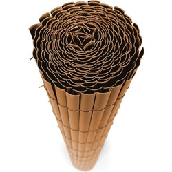 Καλαμωτή PVC 14mm Μισό Καλάμι 100x300εκ. - Καφέ Ανοιχτό