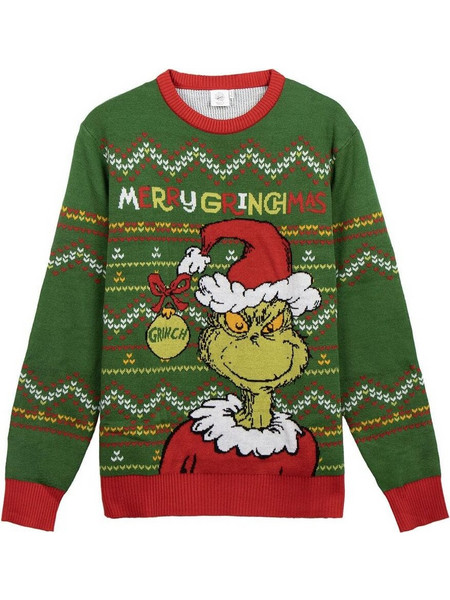 Grinch adult Christmas knitted jumper