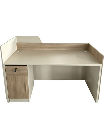 Γραφείο reception Stark pakoworld σε oak-μπεζ απόχρωση 180x60x105εκ