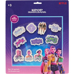 Σετ 10τμχ Σβήστρες K-POP DEMON HUNTERS - Pack of 10 Erasers 342660166