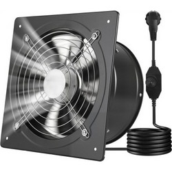 VEVOR 25,4 cm ανεμιστήρας εξάτμισης, 988 CFM ανεμιστήρας υψηλής ταχύτητας επιτοίχιας βάσης με έλεγχο ταχύτητας, χαμηλής κατανάλωσης, φορητός εξαγωγέας εξαερισμού για σοφίτα, γκαράζ, υπόγειο, εργαστήρι
